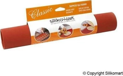 Tapet pjekjeje Silikomart Classic, silikoni jo ngjitës, rezistent nxehtësie, i kuq