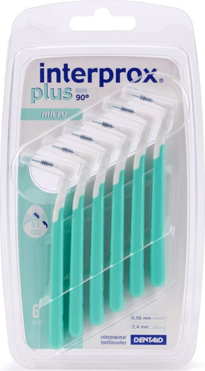 Furça ndërdentare Vitis Interprox Plus Micro 0.9mm, set 6 copë, jeshile