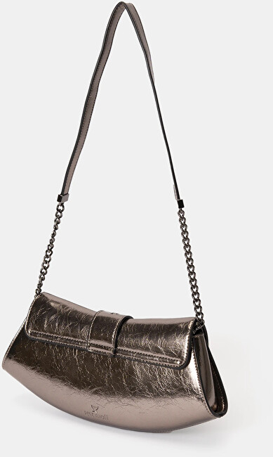 Çantë dore Pepe Moll Clutch, madhësia XS, poliuretan, bronz