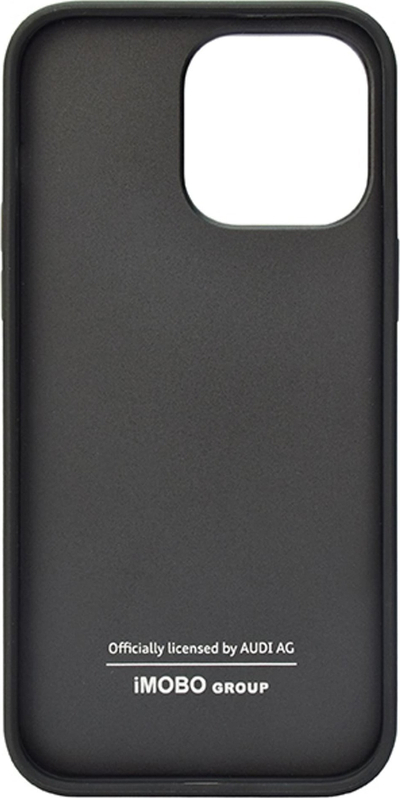 Këllëf telefoni Audi Genuine Leather për iPhone 14 Pro Max, lëkurë natyrale, i zi
