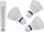 Toptha badminton Leantoys, set 12 copë, të bardha
