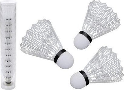 Toptha badminton Leantoys, set 12 copë, të bardha