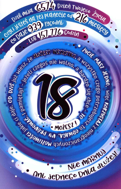 Честитка AB Card, за 18-ти роденден