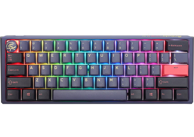 Tastierë Ducky One 3 Mini Cosmic, Cherry MX RGB Ergo Clear, e kaltër