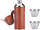 Shishe xhepi Jean Dubost Hip Flask, me 2 gota, metalike