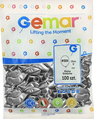 Balona Godan Chrome Silver, 13 cm, set 100 copë, argjendi
