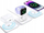 Karikues wireless 3 në 1 MagSafe, për iPhone Apple Watch AirPods, palosshëm, i bardhë