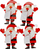 Ornament vetëngjitës dekorativ Craft with Fun Santa Claus Accordion, për Krishtlindje, shumëngjyrësh