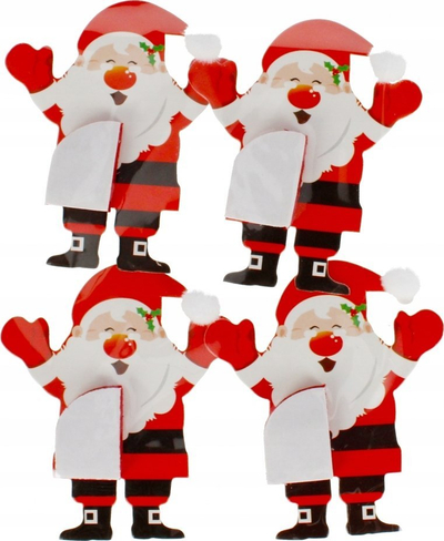 Ornament vetëngjitës dekorativ Craft with Fun Santa Claus Accordion, për Krishtlindje, shumëngjyrësh