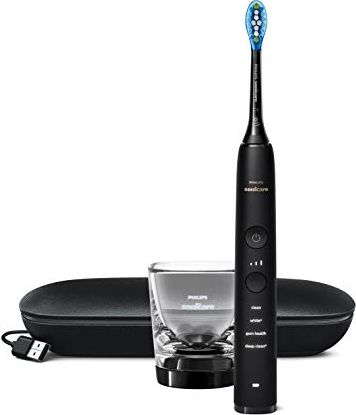Furçë dhëmbësh elektrike Philips Sonicare DiamondClean 9000 HX9911/09, 4 programe, me sensor presioni, e zezë