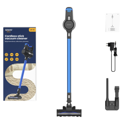 Fshesë me korrent vertikale Savio SAVIO OP-01, pa kabllo, blu e zezë