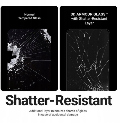 Xham mbrojtës Crong 3D Armour Glass, për iPhone 16e 14 13, kornizë instalimi, i zi