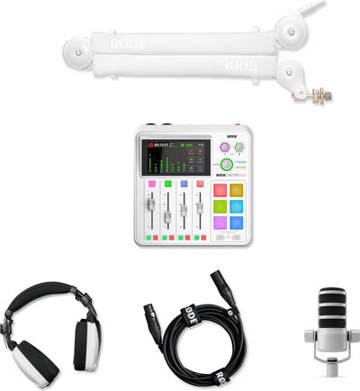 Set audio RODE Creator Bundle, për krijues përmbajtjeje, i bardhë