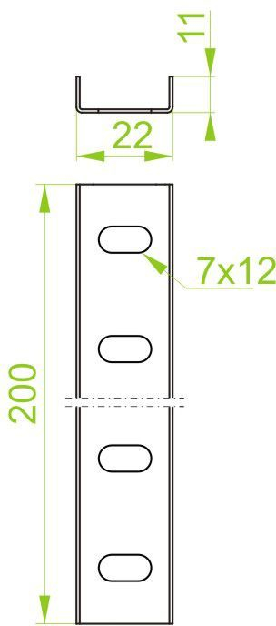 Lidhës kanali Fischer LCW20H10 669000, për profile C, çelik i galvanizuar