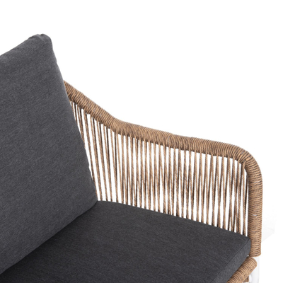 Sofa e jashtme 2-ulëse Baffin (HM6054.01), bardhë/ bezhë