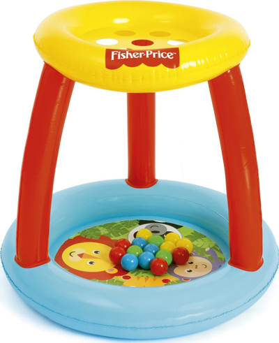 Pishinë me topa Fisher-Price Animal Friends, 89 x 84 cm, me kafshë shumëngjyrëshe