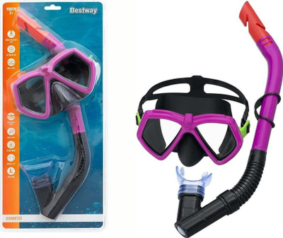Сет за нуркање за деца Pink Diving Set, маска и шнорхел, розова