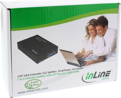 Zдолжувач VGA Инлајн 65016E, UTP, за монитор или проектор