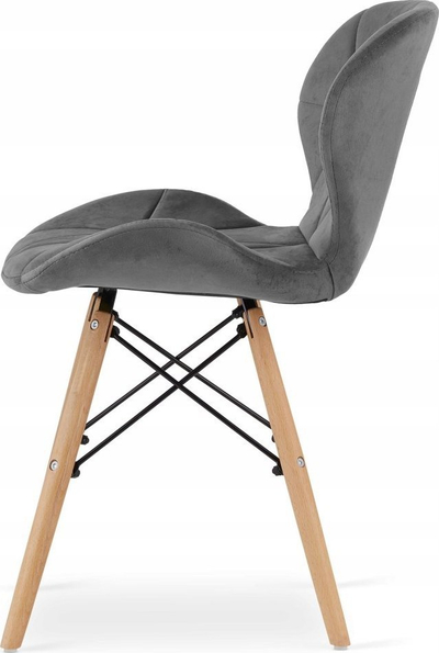 Set tavoline me karrige LEOBERT Todi 60 me 2 Lago, 60x60x75 cm, tavolinë e zezë mat, karrige gri
