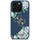 Mbrojtëse telefoni Guess Grained Roses Big 4G Logo për iPhone 16 Pro, kapak mbrapa, blu