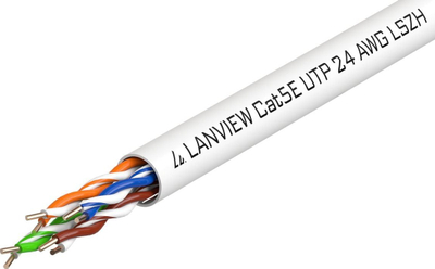 Kabllo rrjeti Lanview Cat5e U UTP, 305m, 10000 Mbit/s, gri