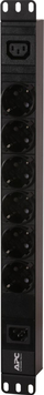 PDU për rak APC Easy Rack Basic, 1U, 6x SCHUKO, 230V, e zezë