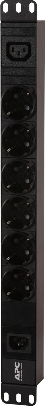PDU për rak APC Easy Rack Basic, 1U, 6x SCHUKO, 230V, e zezë