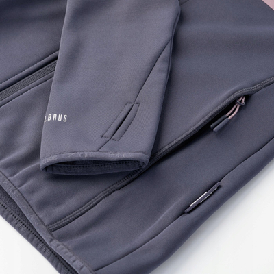 Bluza sportive Elbrus Nomi W, mikrofleece, me zinxhir të plotë, gri