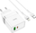 Karikues muri Hoco N21, 30W, USB-A USB-C me kabllo Lightning, i bardhë
