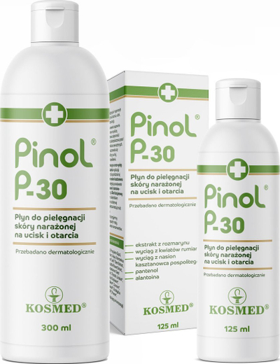Locion për kujdesin e lëkurës Kosmed Pinol P-30, lëkurë e irrituar, 125 ml