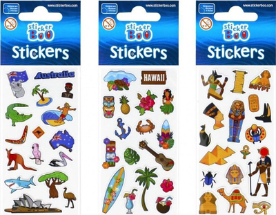 Декоративни налепници Sticker Boo World Travel 2, серија патувања, повеќебојни