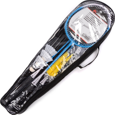 Set badminton Meteor Motion 4 20077, 4 raketa, me rrjetë, blu