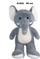 Lodër pelushi elefant Sunday S1652, 90 cm, gri me të bardhë