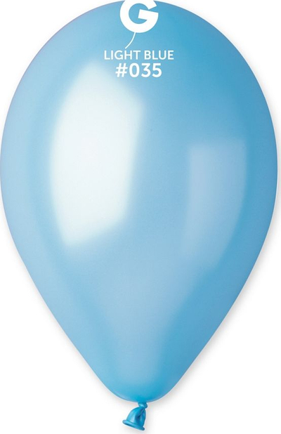 Balona për zbukurim Gemar Metallic 33 cm, 50 copë, blu e çelët