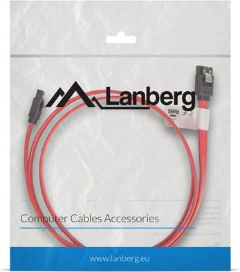 Kabllo Lanberg SATA DATA III (CA-SASA-11CU-0100-R), 1m, e kuqe