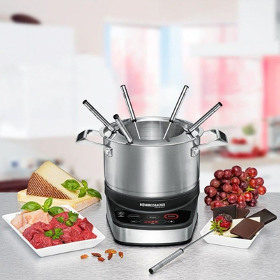 Tenxhere elektrike Rommelsbacher Fondue Set (F-1200), 1.5L, e argjendtë