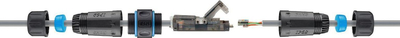 Lidhës kablli Microconnect KON527, RJ45, IP68, i zi