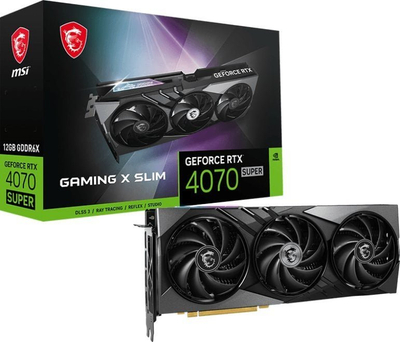 Set kartë grafike MSI GeForce RTX 4070 SUPER GAMING X SLIM, 12GB GDDR6X, SSD MSI Spatium M480 Pro 1TB M.2 NVMe
