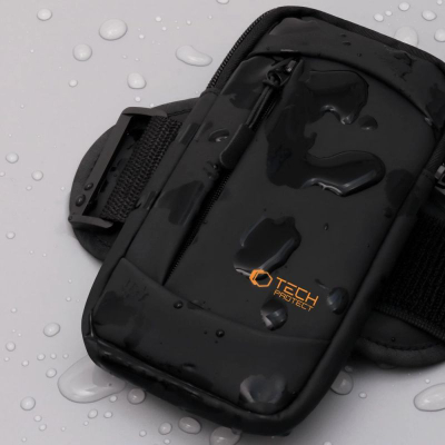 Armband sportiv Tech-Protect M6, universal deri 6.9\", me xhep shtesë, i zi