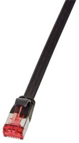 Kabllo rrjeti LogiLink Flat U / FTP Cat6 PatchCord, 2 m, e zezë