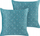 Set me jastëkë dekorativë Beliani YARROW, 2 copë, 45x45cm, kadife, teal