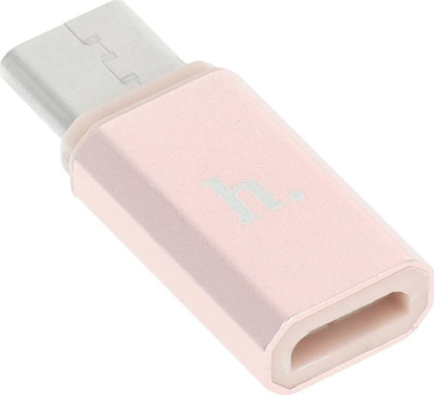 Адаптер USB Хоко, USB Ц во микроУСБ, розева