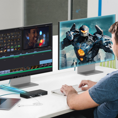 Dok stacion Unitek D1079A, 12 në 1, HDMI 8K, USB 4, gri