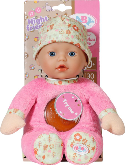 Kukull gjumi Baby Born Nightfriends, 30cm, me dritë edhe muzikë, rozë