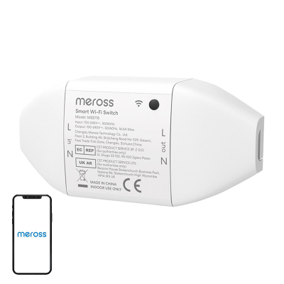 Aktuator smart Meross MSS715MA, Wi-Fi Matter, 16A, i bardhë