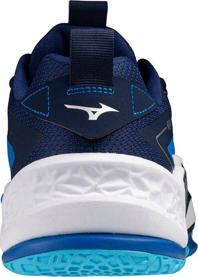 Atlete hendbolli Mizuno Wave Stealth Neo, shollë jo-shqipëse, për sallë, blu