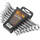 Set çelësash të kombinuar Forstime FT-5086MP, 8 copë, 8-19 mm, ngjyrë argjendtë
