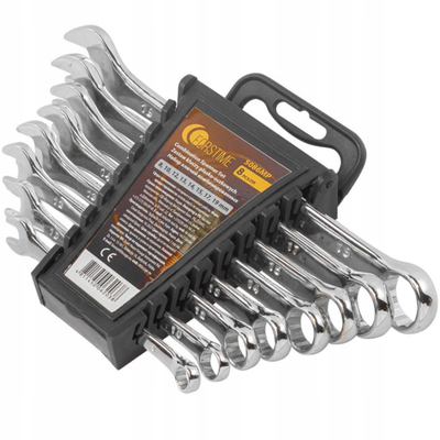 Set çelësash të kombinuar Forstime FT-5086MP, 8 copë, 8-19 mm, ngjyrë argjendtë