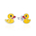 Vathë për vajza Agato Ducks AGT-ED014P, të argjendtë/ të verdhë