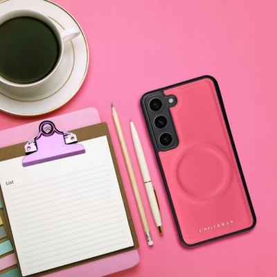 Këllëf telefoni Roar Mag Morning për Samsung Galaxy A54, lëkurë eko, MagSafe, rozë